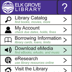 Mobile Website - Elk Grove Library